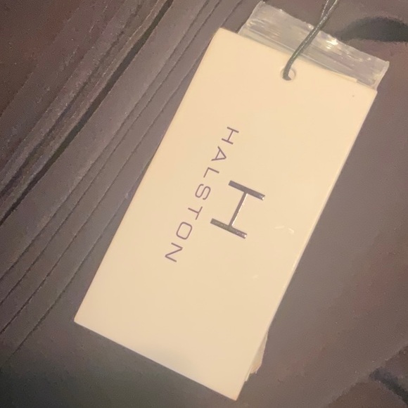 H Halston Black Dress with Lace Shoulders Size M - Picture 10 of 15